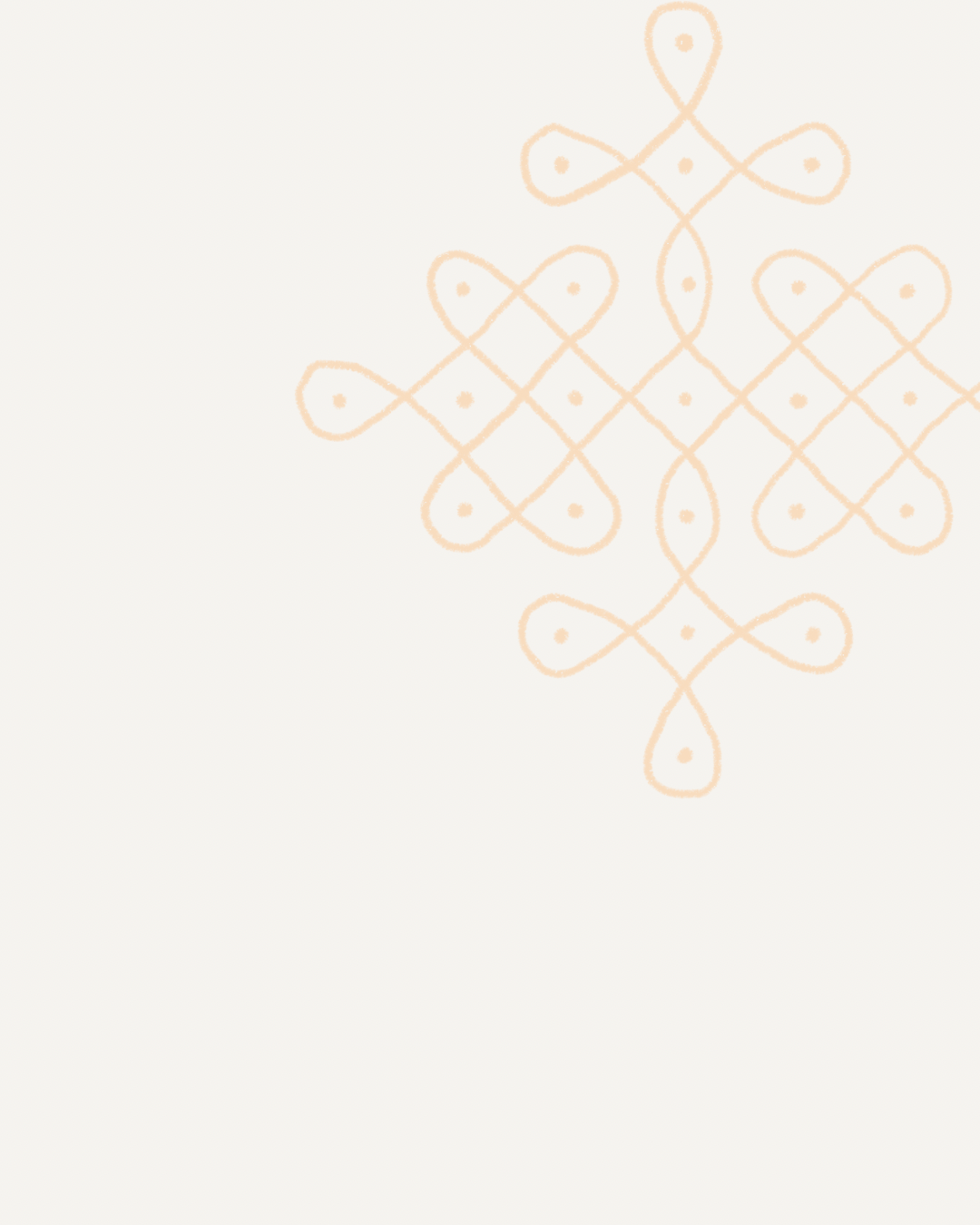 Decorative yellow pattern on a white background