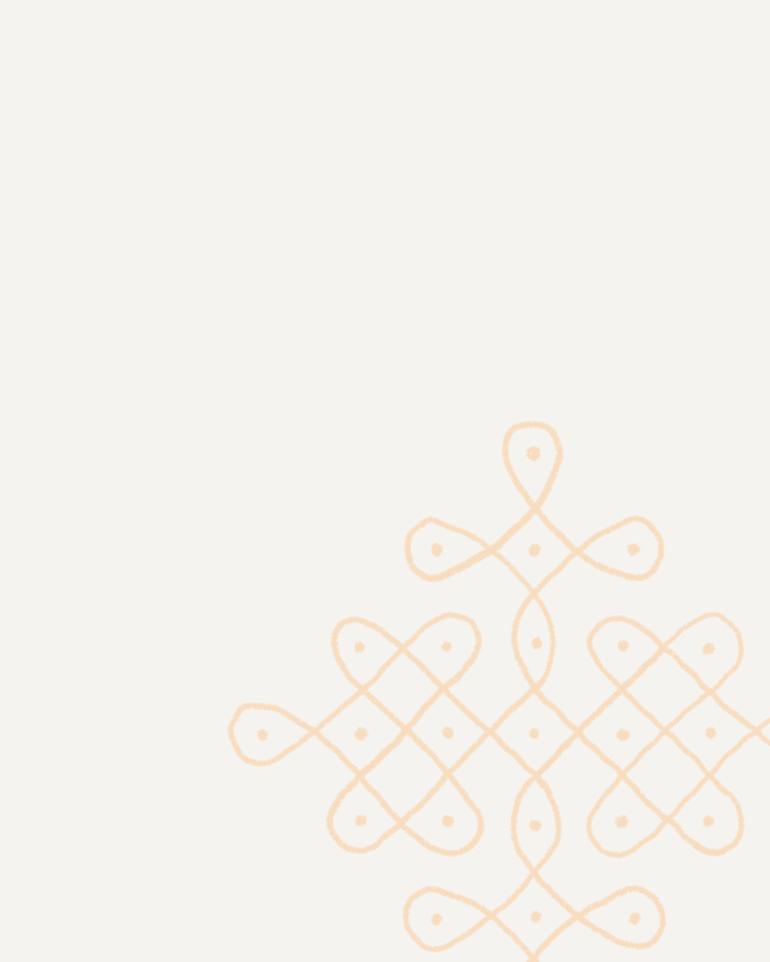 Decorative pattern in gold on a light beige background